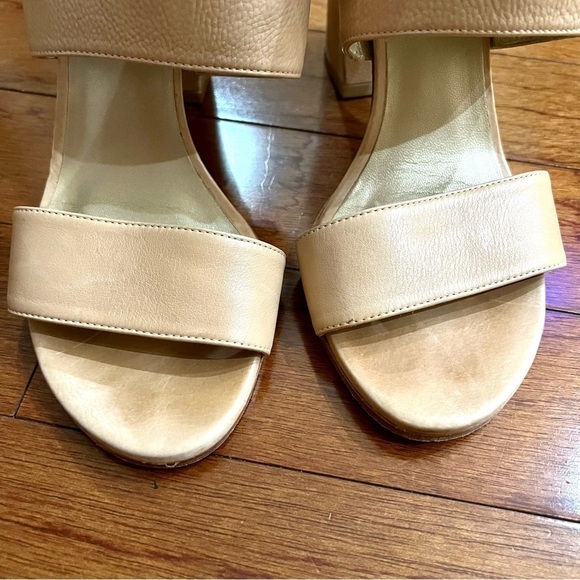 Stuart Weitzman INPOWER Pecan Comfy Calf Leather Sandal sz 8.5 Rare - Picture 4 of 10